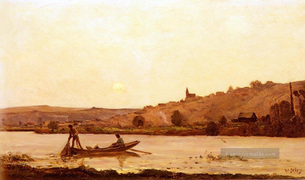 Bord De Loïse Szenen Hippolyte Camille Delpy Landschaft Fluss Ölgemälde